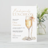 Bruidsmeisjes lunch champagne Prosecco Kaart (Staand voorkant)