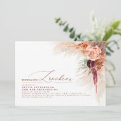 Bruidsmeisjes Luncheon Pampas Grass Vrijgezellenfe Kaart (Staand voorkant)