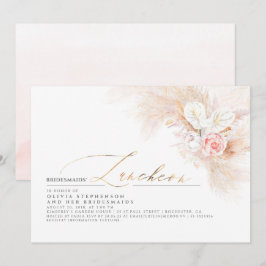 Bruidsmeisjes Luncheon Pampas Grass Vrijgezellenfe Kaart