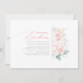 Bruidsmeisjes Luncheon Roze Bloemen Vrijgezellenfe Kaart (Voorkant)