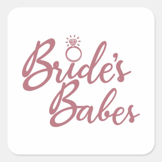 Bruidsmeisjes - Meisjesuitje Bruiloft Vierkante Sticker (Voorkant)