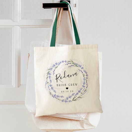 Bruidsmeisjes met Landelijke Lavendel Krans Tote Bag