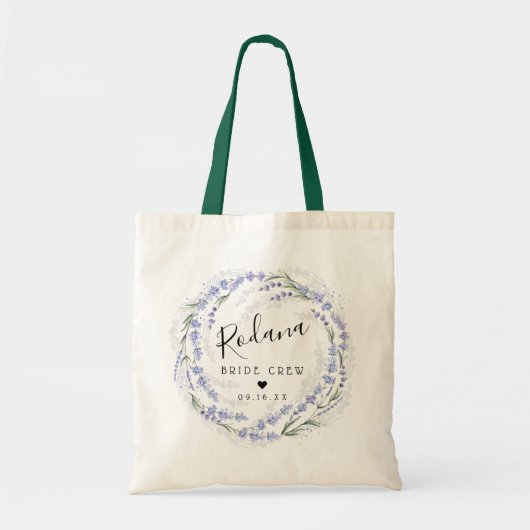 Bruidsmeisjes met Landelijke Lavendel Krans Tote Bag (Voorkant)
