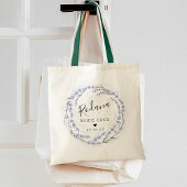 Bruidsmeisjes met rustieke lavendelkrans tote bag