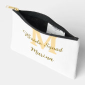Bruidsmeisjes monogram gouden bruiloft eenvoudig etui (Open)