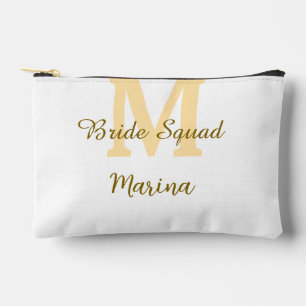 Bruidsmeisjes monogram gouden bruiloft eenvoudig  etui