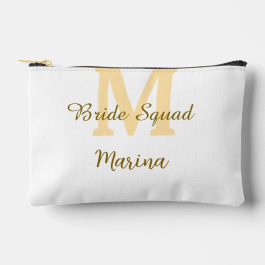 Bruidsmeisjes monogram gouden bruiloft eenvoudig etui (Voorkant)