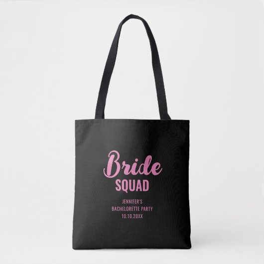 Bruidsmeisjes Naam Bachelorette Feest Bruidsuitnod Tote Bag (Voorkant)