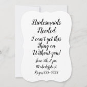 Bruidsmeisjes nodig schattig korset grappig kaart (Achterkant)