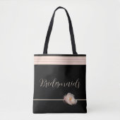 Bruidsmeisjes Pioen tasje Tote Bag (Voorkant)