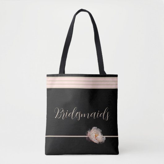 Bruidsmeisjes Pioen tasje Tote Bag (Voorkant)