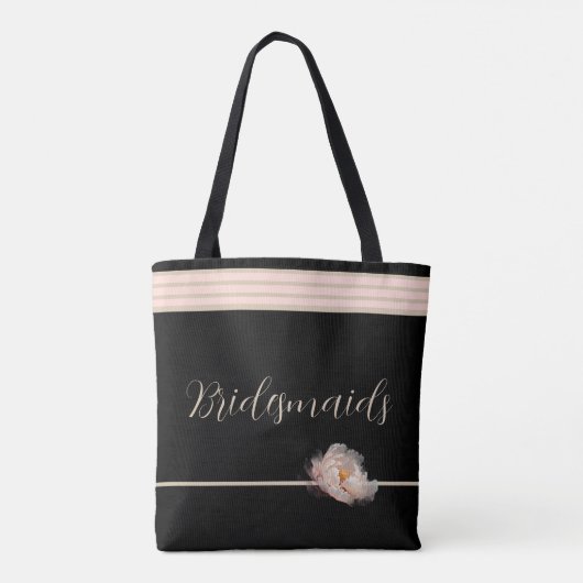 Bruidsmeisjes Pioen tasje Tote Bag (Achterkant)