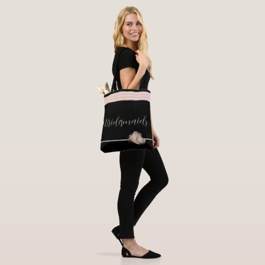 Bruidsmeisjes Pioen Tote Tas (Op model)