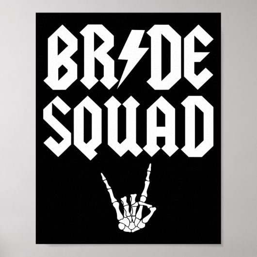 Bruidsmeisjes Rock N Roll Gotische Halloween Bruid Poster (Voorkant)