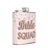 Bruidsmeisjes roze goud roze diamanten vrijgezelle heupfles (Rechts)