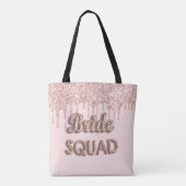 Bruidsmeisjes roze gouden glinsterende vrijgezelle tote bag (Achterkant)