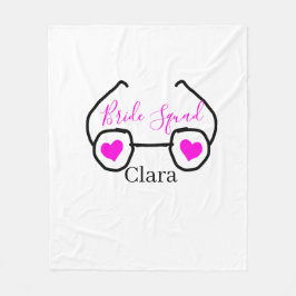 Bruidsmeisjes roze zwarte zwembril hart bruidsmeis fleece deken