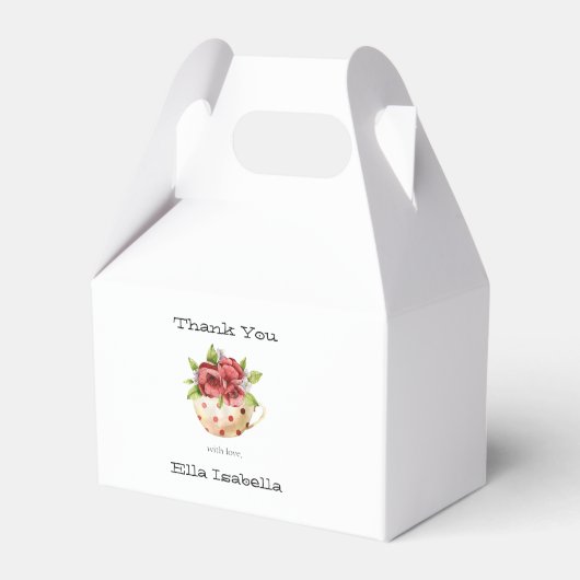 Bruidsmeisjes Tea Party Bedankdoosjes (Achterkant)