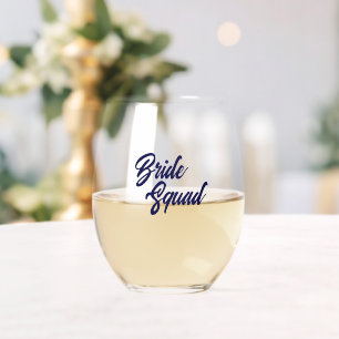 Bruidsmeisjes Team Bruiloft Bachelorette Feest Wijnglas Zonder Voet