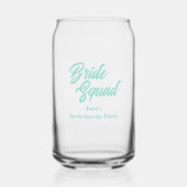 Bruidsmeisjes Team Bruiloft Hen Party Blikvorm Glas (Voorkant)