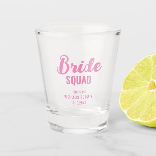 Bruidsmeisjes Tekst Bachelorette Feest Bruiloft Shot Glas (Voorkant)
