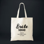 Bruidsmeisjes Tekst Bruiloft Feest Afscheid Vrijge Tote Bag<br><div class="desc">Een eenvoudig en stijlvol minimalistisch ontwerp met zwarte typografie voor een bruiloft feest of vrijgezellenfeest. De kalligrafische tekst kan worden aangepast en veranderd in uw eigen tekst. U kunt het lettertype, de tekstkleur, de tekstgrootte, de afstand tussen letters en de tekstpositie aanpassen met de Ontwerp Tool. Als u het ontwerp...</div>