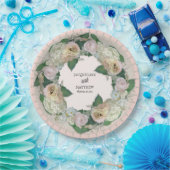 Bruidsmeisjes theekransje mooie bloem kant kleedje papieren bordje (Feest)