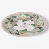 Bruidsmeisjes theekransje mooie bloem kant kleedje papieren bordje (Gekanteld)