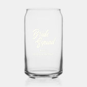 Bruidsmeisjes Trouwfeest Blikvorm Glas (Voorkant)