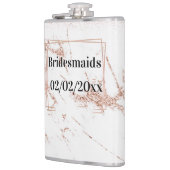 Bruidsmeisjes Tumbler: Roos Gold Elegance Heupfles (Links)
