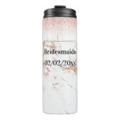 Bruidsmeisjes Tumbler: Roos Gold Elegance Thermosbeker (Voorkant)