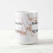 Bruidsmeisjes Tumbler: Roze Gouden Elegantie Koffiemok (Center)