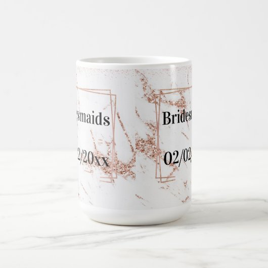 Bruidsmeisjes Tumbler: Roze Gouden Elegantie Koffiemok (Center)