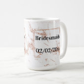 Bruidsmeisjes Tumbler: Roze Gouden Elegantie Koffiemok (Voorkant rechts)