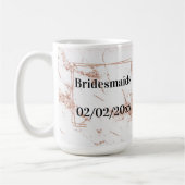 Bruidsmeisjes Tumbler: Roze Gouden Elegantie Koffiemok (Links)