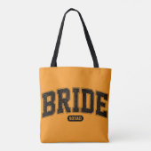 Bruidsmeisjes Varsity Typografie Bruidsfeest Tote Bag (Achterkant)
