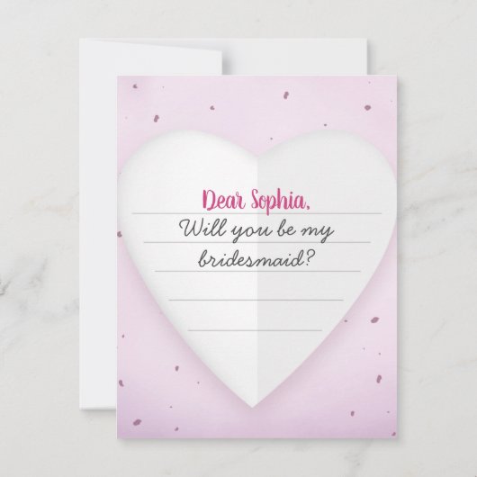 Bruidsmeisjes voorstel - Kaart (Achterkant)