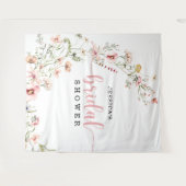 Bruidsmeisjesfeest achtergrond decor roze wilde bl wandkleed (Voorkant (horizontaal))