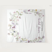 Bruidsmeisjesfeest achtergrond decor wilde bloemen wandkleed (Voorkant (horizontaal))