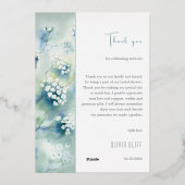 Bruidsmeisjesfeest Bedankkaart Kleine Witte Bloeme Folie Uitnodiging (Achterkant)