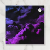 Bruidsmeisjesfeest 'Cloud Nine' Zwarte Hemelgalact Bedankjes Labels (Achterkant)