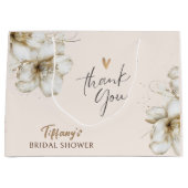 Bruidsmeisjesfeest Dankjebabtas met bloemenprint Groot Cadeauzakje (Voorkant)