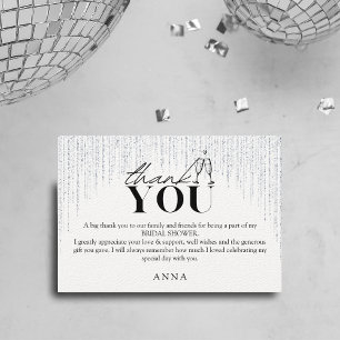 Bruidsmeisjesfeest Dankkaart Glitters - Dronken va Bedankkaart