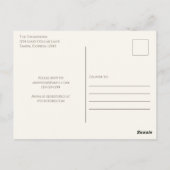 Bruidsmeisjesfeest Herfstbladeren Trouwjurk Elegan Briefkaart (Achterkant)