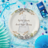 Bruidsmeisjesfeest Herfstbladeren Trouwjurk Elegan Papieren Bordje (Feest)