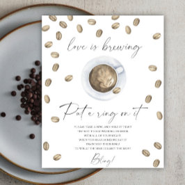 Bruidsmeisjesfeest koffiekopje Zet een ring aan de Poster