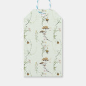 Bruidsmeisjesfeest met wilde bloemenweide cadeaulabel (Achterkant)
