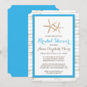 Bruidsmeisjesfeest met zeester en houten strandthe kaart (Voorkant / Achterkant)