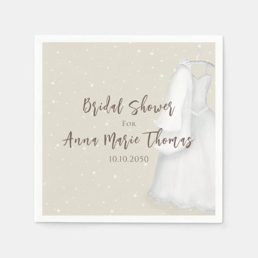 Bruidsmeisjesfeest Minimalistisch Eenvoudige Trouw Servet (Voorkant)