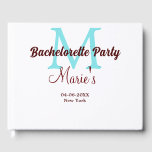 bruidsmeisjesfeest monogram naam datum plaats si gastenboek<br><div class="desc">mooie ontwerp</div>